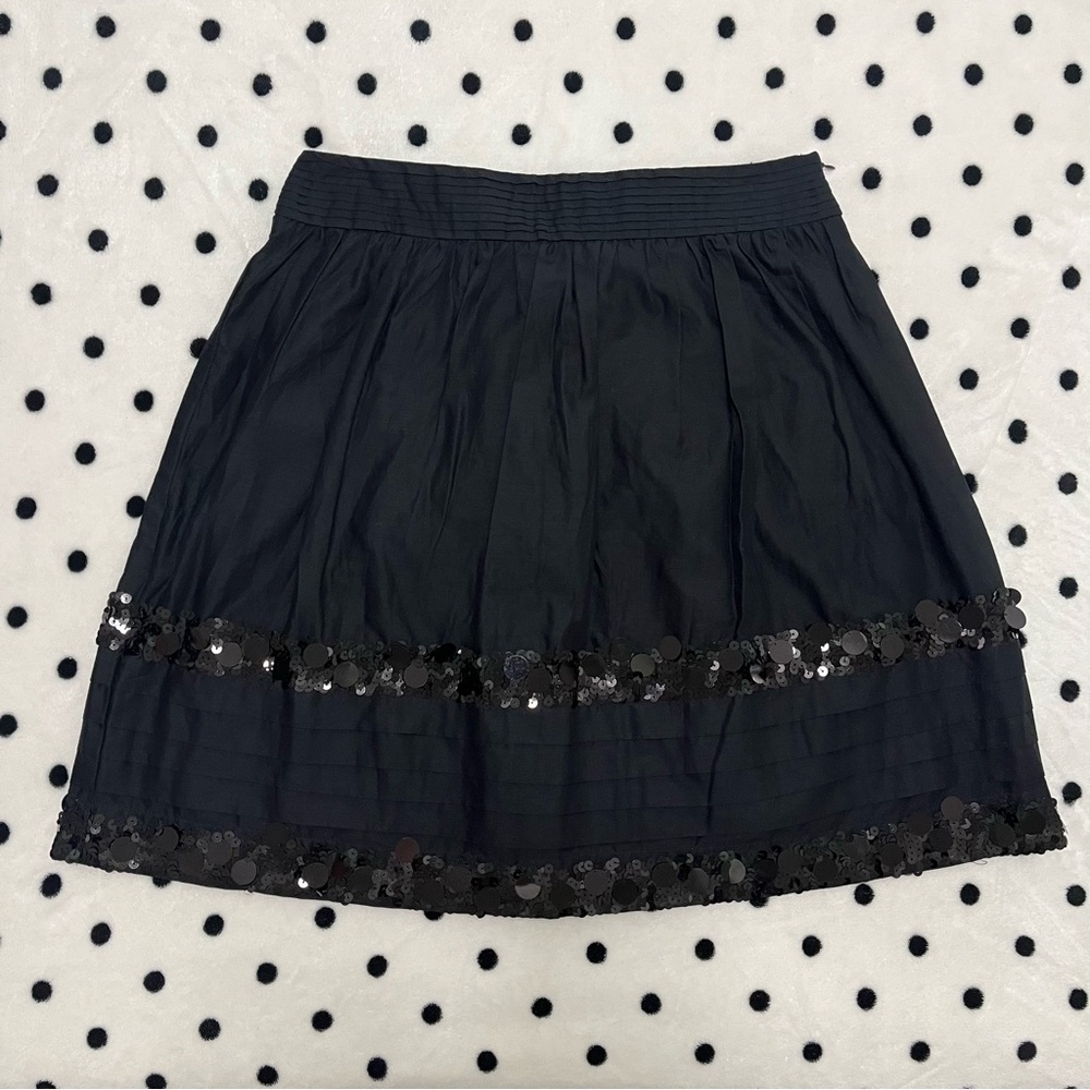 Ann Taylor LOFT Black Sequin Skirt Size 4